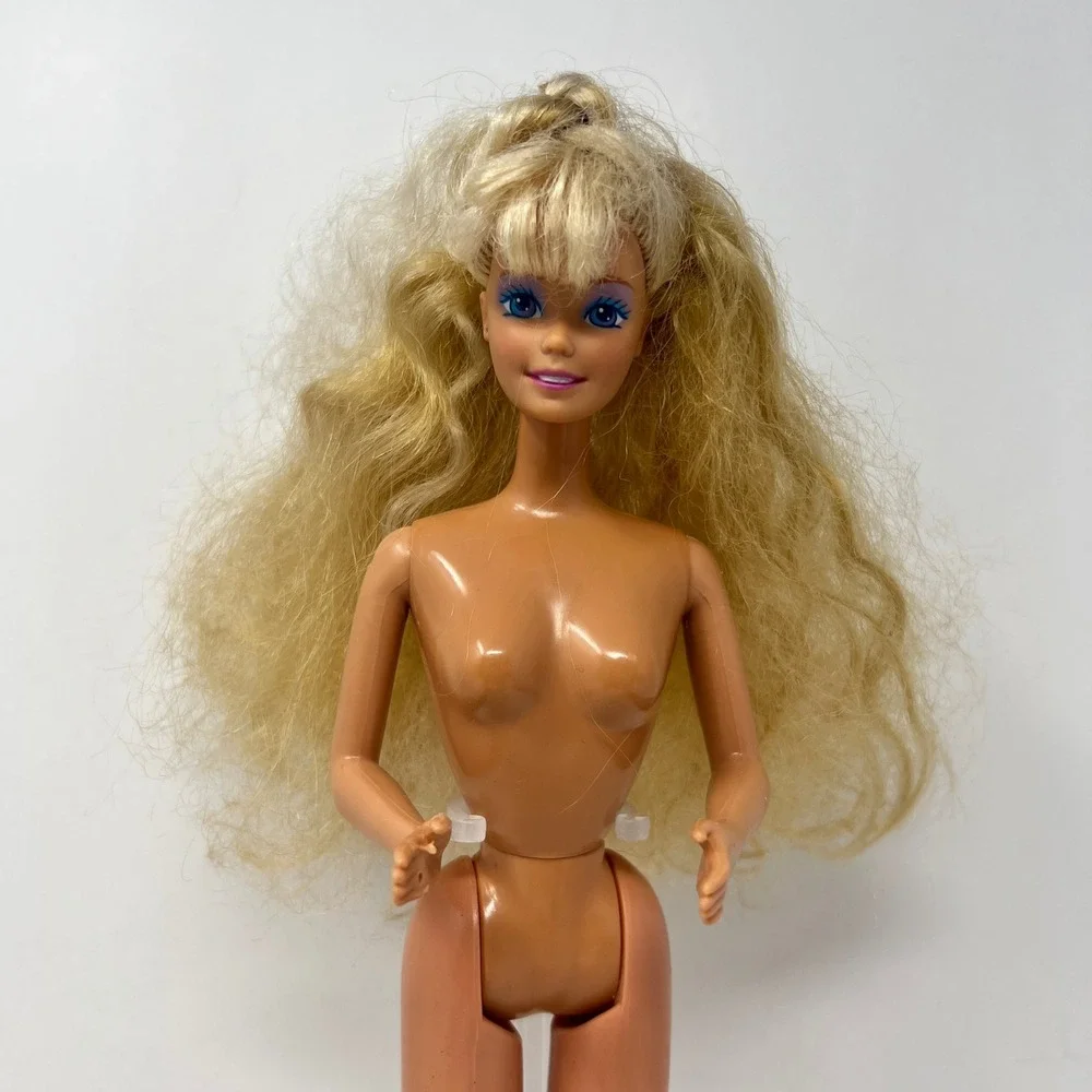 Mattel Barbie Doll 11.5‎ Inch Blonde Green Jumpsuit Gold Shoes 1966 Body 1980s